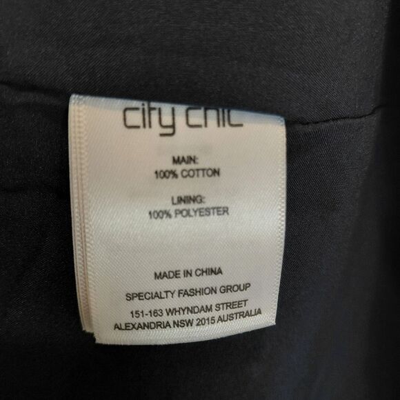 City Chic DRESS SO CROCHET Eyelet Dress Lined MINI size 18 Adjustable Straps NWT - Picture 7 of 10